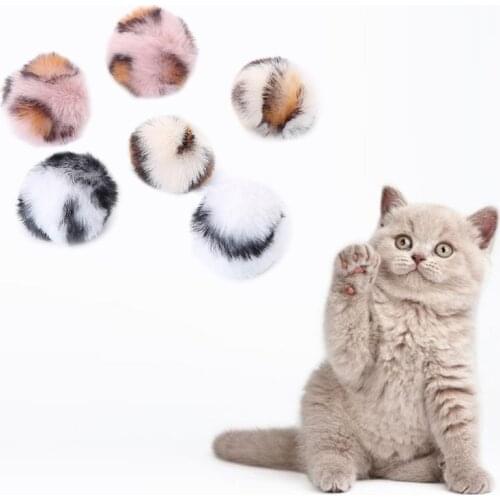 Pet Gift Toy Kitten Plush Toy Ball Game Dog Cat Catnip Toy Colorful Handmade Bells Inflatable Ball Interactive Training Supplies