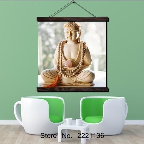 Jade Buddha HD Paintis Scroll Paintings Wall Art Printed Hanging Framed Canvas Painting Modern Home Decoration