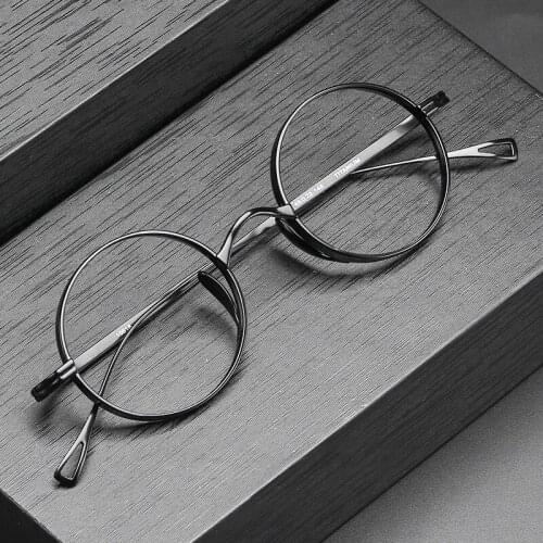 Round Vintage Pure Titanium Glasses frame Myopia Optical Prescription Eyeglasses Frames Women Luxury Brand OPTIC GLASSES FRAME