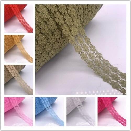 New 10yards 25mm Lace Trim Fabric DIY Embroidered Net Cord For Sewing Decoration Lace Fabric