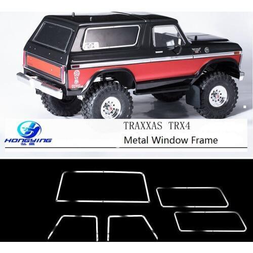 1Set TRX4 Ford Window Metal Frame Scratchproof Decorative Plates for RC Crawler Traxxas Trx4 Ford Upgrade Accessories