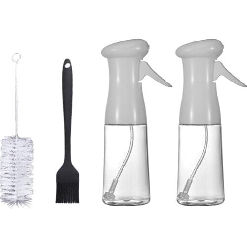 2 Pieces Oil Sprayer for Cooking Olive Oils Reusable Dispenser Spray Bottle Set with Brush Versatile Spritzer Refillable