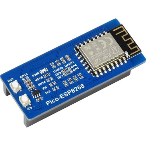 Waveshare ESP8266 WiFi Module for Raspberry Pi Pico, WiFi Expansion Module Based On ESP8266, Supports TCP/UDP Protocol