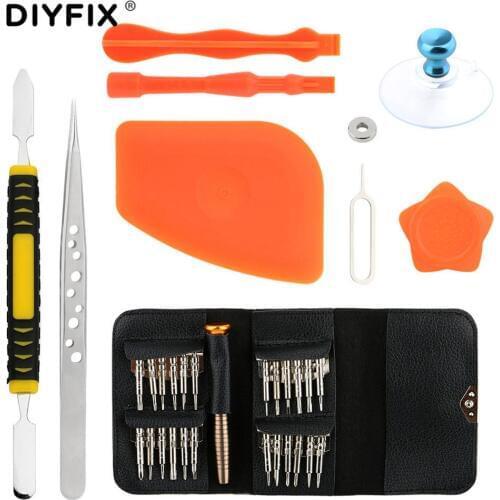 DIYFIX 35 in 1 SmartPhone Opening Repair Tools Kit Screwdriver Pry Disassemble Tool Set with Storage Box for iPhone Samsung Toys