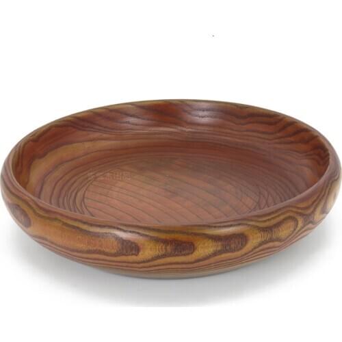 Solid Wooden Salad Bowl Large Size Fruit/Snack Storage Jujube 1pc Tableware Friendly Utensils
