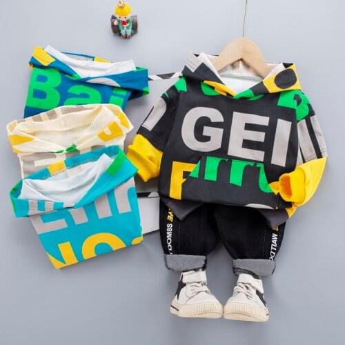 0-5 years Spring Boy Clothing set 2021 New Casual Fashion Cartoon Active T-shirt+ Pant Kid Children Baby Toddler Boy Clothing
