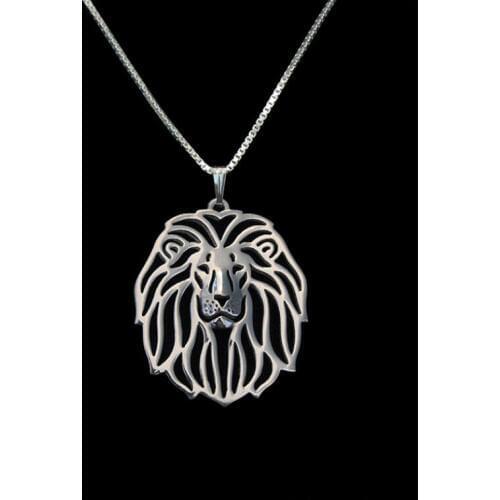 Wholesale Unique Handmade Boho Chic Lion Necklace Pet Lovers Gift Jewelry Pendant--12pcs/Lot