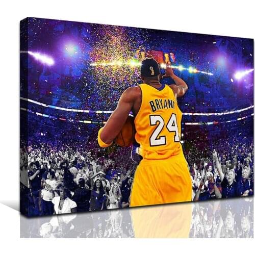 Fans 24 Canvas Famous Sportman Basketball Player Painting Wall Art Decor Pictures Fans Men Boys Room Decorative Print Printings