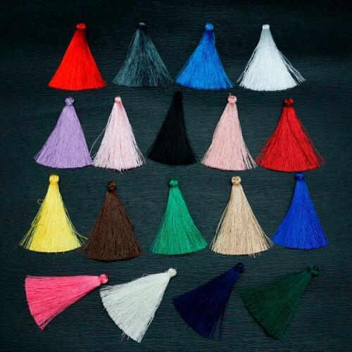 Silk Tassel 10pcs Mix Color Manmade Cord Jewelry findings for Charms making Necklace Earring Key Chain Bag Clothing