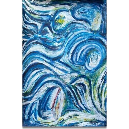 Modern Canvas Pictures Abstract Tropical Storm Oil Painting Canvas for Living Room no Framed