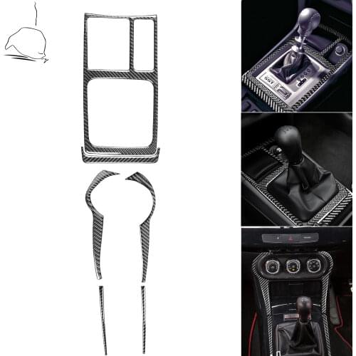 For Mitsubishi Lancer EVO X ES DE GTS 2008-2015 Carbon Manual Transmission Console Gear Box Frame Cover Sticker Car Accessories
