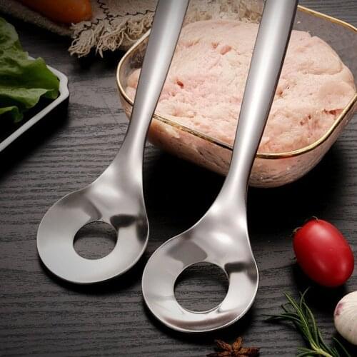 Stainless Steel Squeezing Meatball Tool Non-Stick Making Meat Fishball Spoon Ball Pressing Tools Household Kitchen Meat Gadgets
