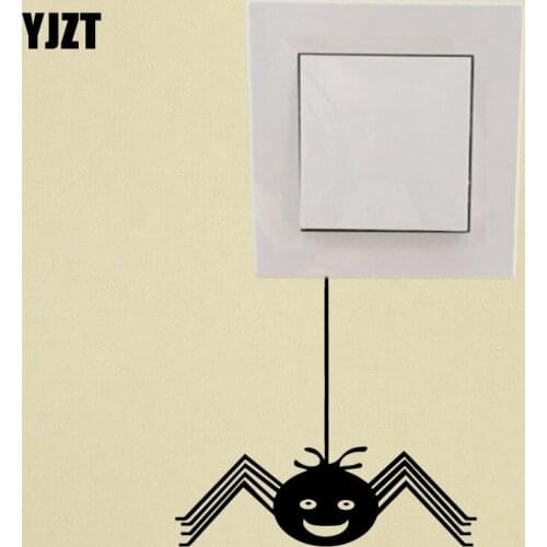 YJZT Spider Animal Wall Decal Children Room Decor Vinyl Switch Sticker Creative Cartoon 17SS0420