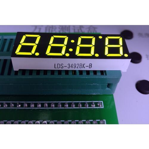 10pcs 4bit Digital Tube Common Anode Digital Tube 0.39in. yellow green LED Digit 7 Segment(Clock)