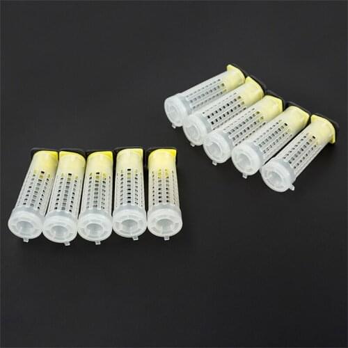 10PCS Bee Tool Beekeeping Queen Cage Protective Cover Prevent Biting Cage Cell Box Cup Rearing Bee King Beekeeper Beekeeping Set