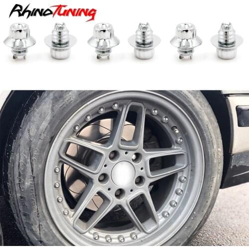 100pcs Silver Wheel Rivets Nuts Universal Rims Alloy Studs Lip Rim Lip Decoration D010