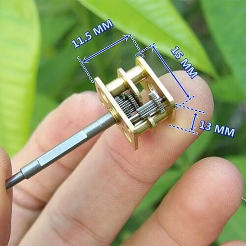 11GA All metal gear reducer 050 motor reduction gearbox motor parts Reduction ratio: 1: 35 28mm long shaft DIY Gear Motor