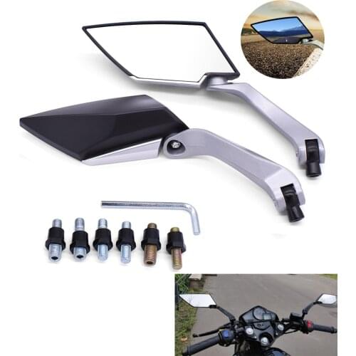 10mm 8mm Motocross Side Mirrors For Suzuki GSXR400 GT 250 550 RG500 RGV250 VS VZ 800 DL1000 Rear View Convex Mirror Accessories