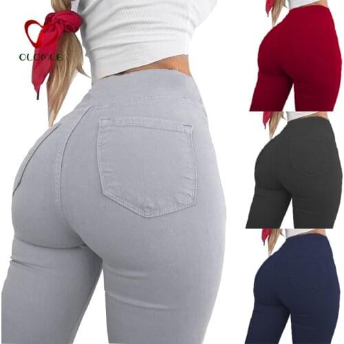 Womens Pencil Pants Trousers Spring Fall Stretch Pants For Women Slim Ladies Trousers Female plus size women