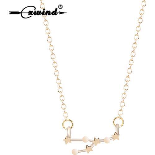 Cxwind Taurus Necklace Fashion Zodiac Sign Astrology Necklaces Constellation Pendant Necklace Jewelry Gift Wholesale