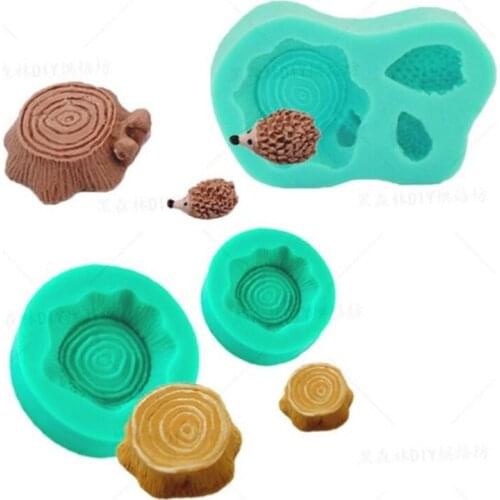 Craft Cake Molds For Fondant Baking Mold Bake Ware Soap Sugar Decoration Tool Tree Stump DIY Tree Shape Silicone Mold