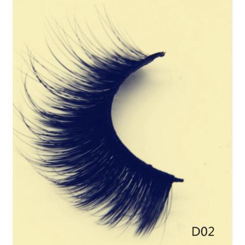 HBZGTLAD Sexy 100% Handmade 3D hair Beauty Thick Long False Mink Eyelashes Fake Eye Lashes Eyelash High Quality D02