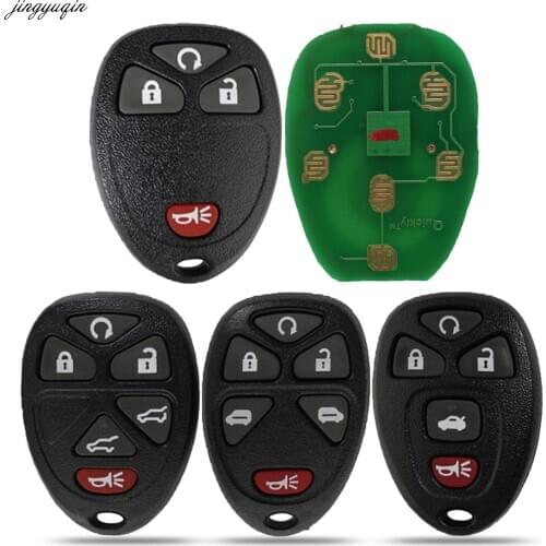 Jingyuqin Remote Control Car Key For Chevrolet Tahoe Traverse GMC Yukon 2007-2014 15913427 4/5/6/7 Buttons Keyless Entry CR2032
