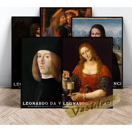 Leonardo Da Vinci Exhibition Museum Poster, Da Vinci Mona Lisa Prado Oil Painting, The Baptism Of Christ Wall Picture, Idea Gift