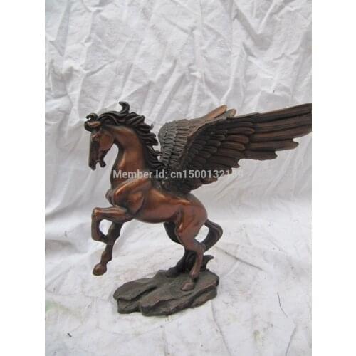 Xd 00101 classical bronze sculpture with wing winged fly Pegasus horse statue