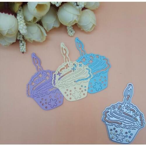 Birthday cup cake Food Decor Card Metal Cutting Dies Punch Knife Stencil DIY Scrapbook Paper Photo Craft Template Dies