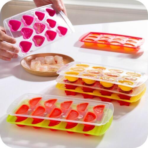 Multi-family Fruit Shape Ice Lattice Ice Mold Summer Color Silicon Ice Cube Ice Maker Mould