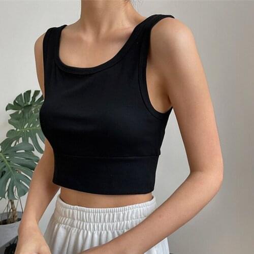 2021 New Summer Casual Ladies Vest Cotton Slim Solid Color High Quality Women Waistvest Fashion Elegant Female Gilet T161
