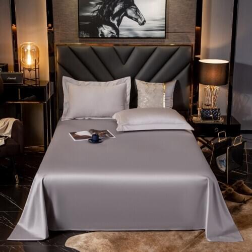 2020 new products 60 thread count cotton Bed cover Fitted Sheet Pillowcases 2/3 pcs Solid Luxury Bedding