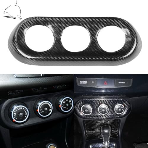 For Mitsubishi Lancer Evolution X EVO 10th Carbon Fiber Air Control Panel Button Cover Car Accessories For EVO MR Interior Trim