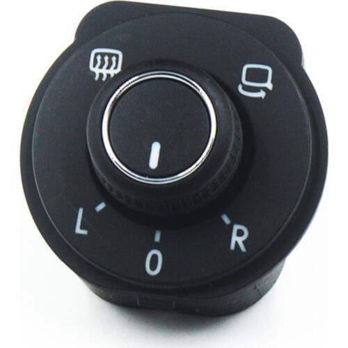 Rear View Side Mirror Switch Control Adjust Knob with fold and heating and For Volkswagen VW Polo 6R 2011-2016 6RD959565D