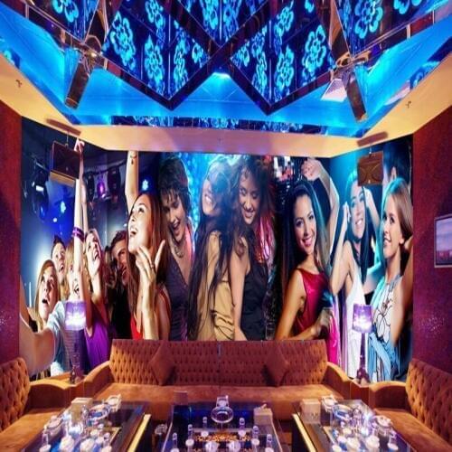 Custom photo wallpaper 3D stereo Bar nightclub sexy beautiful beauty KTV background wall mural custom wallpaper