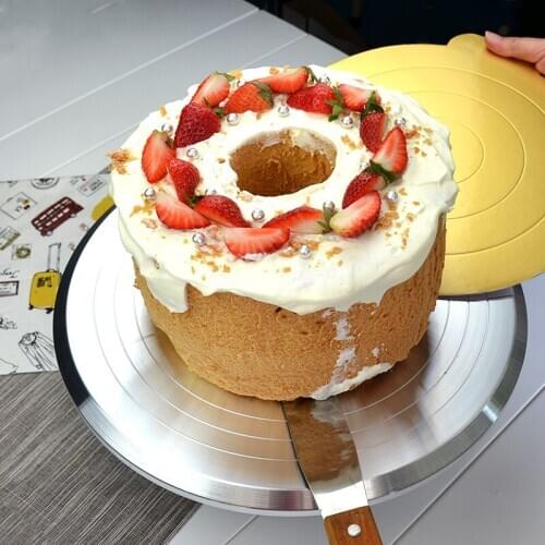 Last One Cheap Aluminumalloy Cake Decoration Turntable Non-slip Cake Rotating Frame Scale Design High-speed Rotary Cake Tool