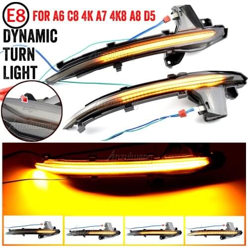 For Audi A6 C8 4K A7 4K8 A8 D5 2018 2019 Dynamic Turn Signal Light Led Rear View Mirror Sequential Blinker Indicator Lamp