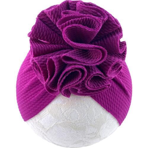 30pcs/lot 2020 Toddler Ruffle Topknot Floral Turban for Girls Head Wraps Waffle Flower Bullet Headband Kids Hair Accessories