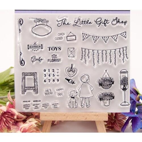 Transparent Clear Stamps for DIY Scrapbooking/Holiday Greeting Language/ChristCard Making/Kids Christmas Fun Supplies T1344