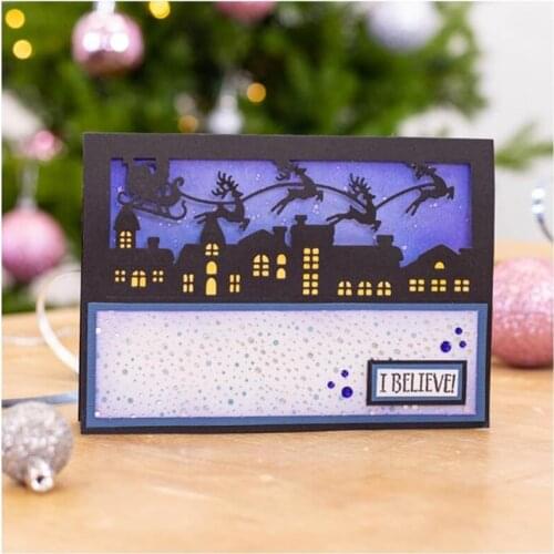 Panalisacraft Christmas background Metal Cutting Dies Stencils for DIY Scrapbooking/album Decorative Embossing DIY Paper Cards