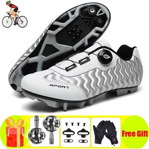 Self-locking MTB Cycling Shoes Mens Sports SPD Pedals Professional Mountain Bike Sapatilha Ciclismo Mtb Racing Women Sneakers