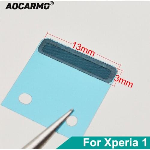 Aocarmo For SONY Xperia 1 / XZ4 X1 J8110 J9110 SOV40 SO-03L Top Dust Mesh Ear Speaker Earpiece Grid With Waterproof Adhesive