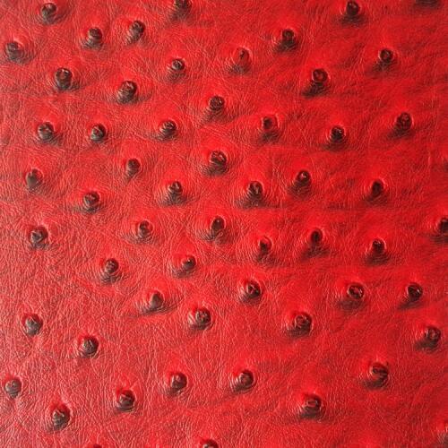 Synthetic PVC imitation ostrich skin embossed leather fabric raw material