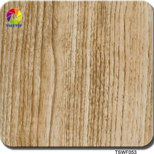 TSAUTOP Size 0.5m x 20m wood pattern hydrographic film transfer water transfer printing film for aqua print WDF053
