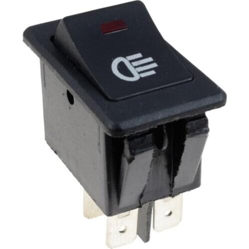 Universal Car Fog Light Rocker Switch Red DEL light car Dash Dashboard