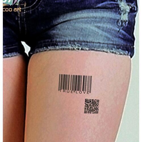 Waterproof Temporary Tattoo Sticker Surf bar code english word "true love" tatto stickers flash tatoo fake tattoos for women men