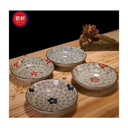 Japanese glazed tableware ceramic plates steak dishes hotel creative fish dishes