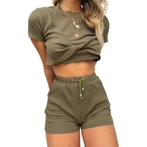 Women Gym Suits Yoga Shirts And Shorts Striped Short Sleeve Casual Yoga Sets Sportwear Outfits Workout Tracksuits Clothing /2