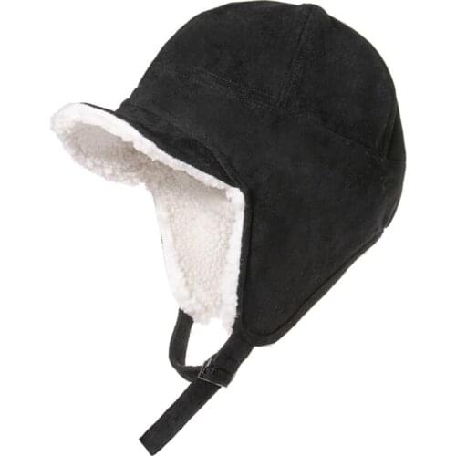 Winter Warm Trapper Hat with Visor Thermal Plush Lined Ski Baseball Earflap Cap
